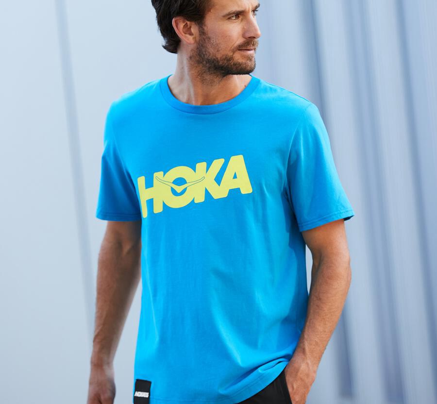 Hoka One One Košele Panske Modre - Brand - 41067-KERC